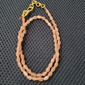 Peach Onyx Drop shaped Necklace