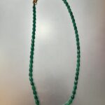 Green Onyx Gemstone Drop Shape Necklace
