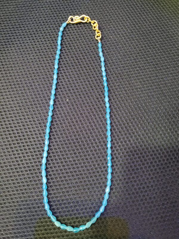 Blue Onyx Drop shaped Necklace