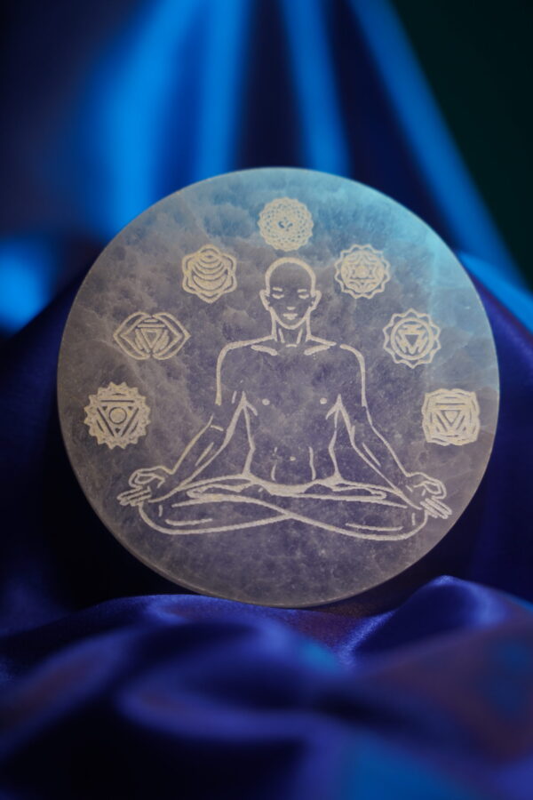7 chakra Selenite Plate