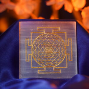 Shri Yantra Selenite Plate