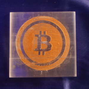 Bitcoin Selenite Plate