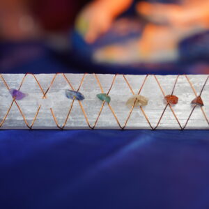 7 Chakra Selenite Plate