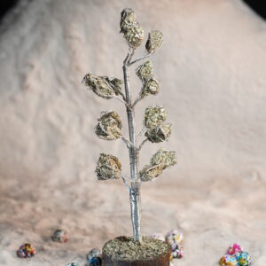 15 Stone Pyrite Tree With Selenite Base