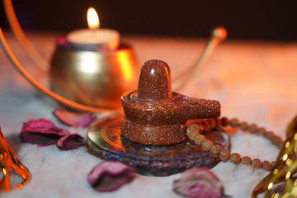 Natural Sunstone Shivalinga