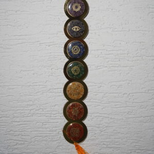 7 Chakra Round Stone Hanging