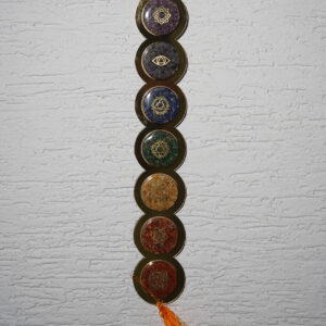 7 Chakra Round Stone Hanging