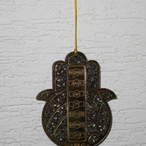 Pyrite Crystal Blessing Wealth Hand , wall hanging.