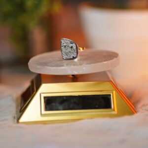 Adjustable Pyrite Unisex Ring