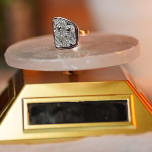 Adjustable Pyrite Unisex Ring