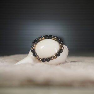 Golden Hematite and Black Tourmaline Bracelet