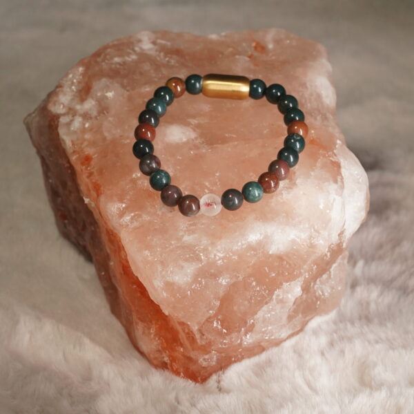 Blood Stone Bracelet With Magsnap lock