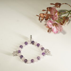 Rose and Amethyst Bracelet