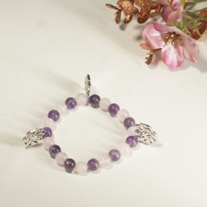 Rose and Amethyst Bracelet