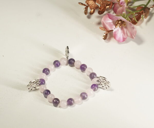 Rose and Amethyst Bracelet