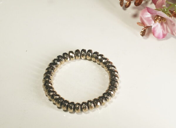 Tyre Cut Golden Hematite Bracelet