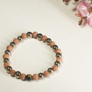 Golden Hematite and Rudraksha Bracelet