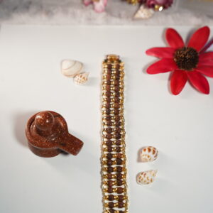 Gold Plated Modern Rudraksha Chain Bracelet