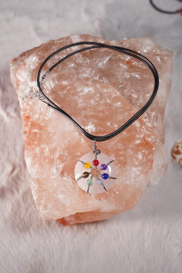 7 Chakra Rose Quartz Locket
