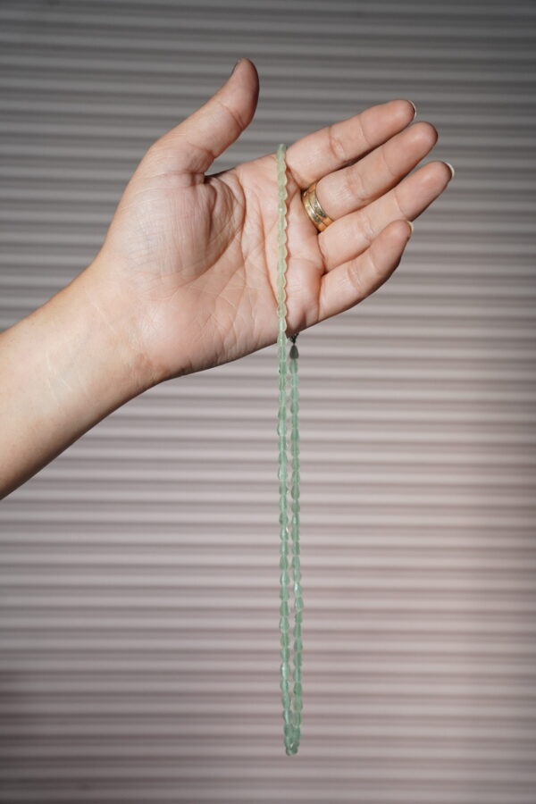 Light Green Onyx Drop shaped Necklace