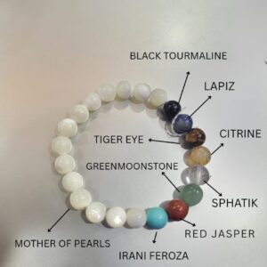 9 Chakra Mother of Pearl Bracelet