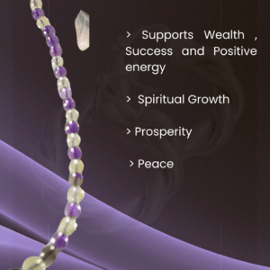 Diamond cut Natural Citrine and Amethyst Stone Necklace
